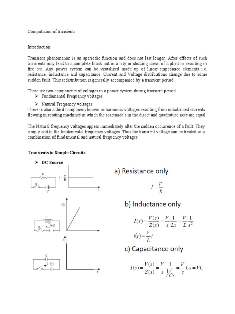 Understanding Power System Transients | PDF | Teaching Methods ...