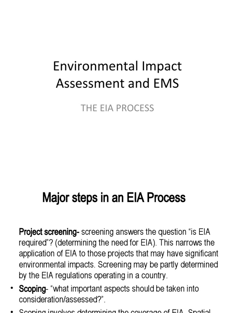 Eia 4 | PDF | Environmental Impact Assessment | Policy