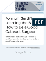 Formulir Sertifikat Learning The Basics How To Be A Good Cataract Surgeon PDF