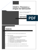 Procesos de fabricación por separación: mecanizado y sus fundamentos