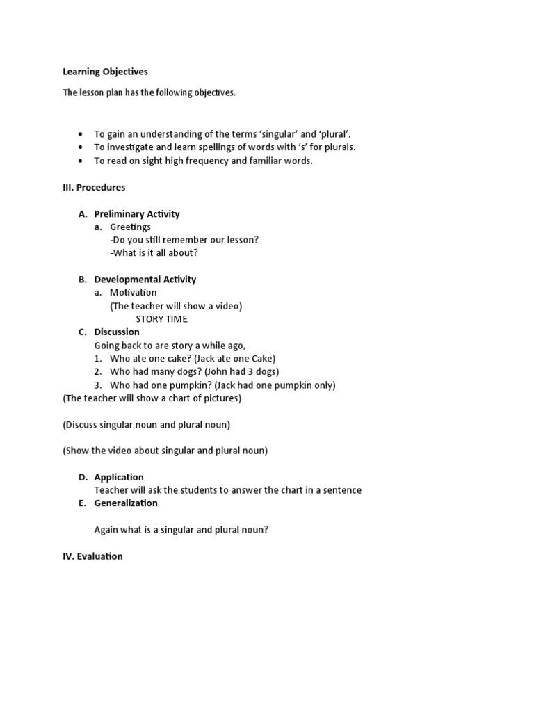 Understanding Singular and Plural Nouns | PDF | Language Arts & Discipline