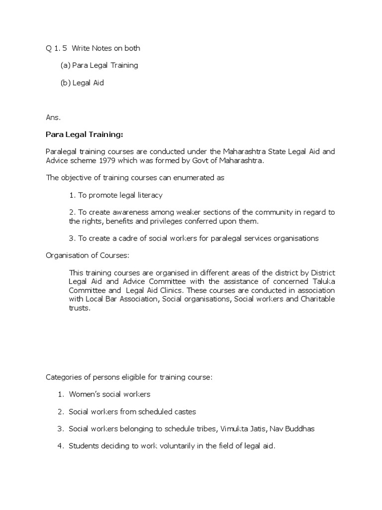 Free Paralegal Training Overview | PDF | Legal Aid | Paralegal