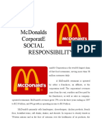 Mcdonalds Corporate Social Responsibility