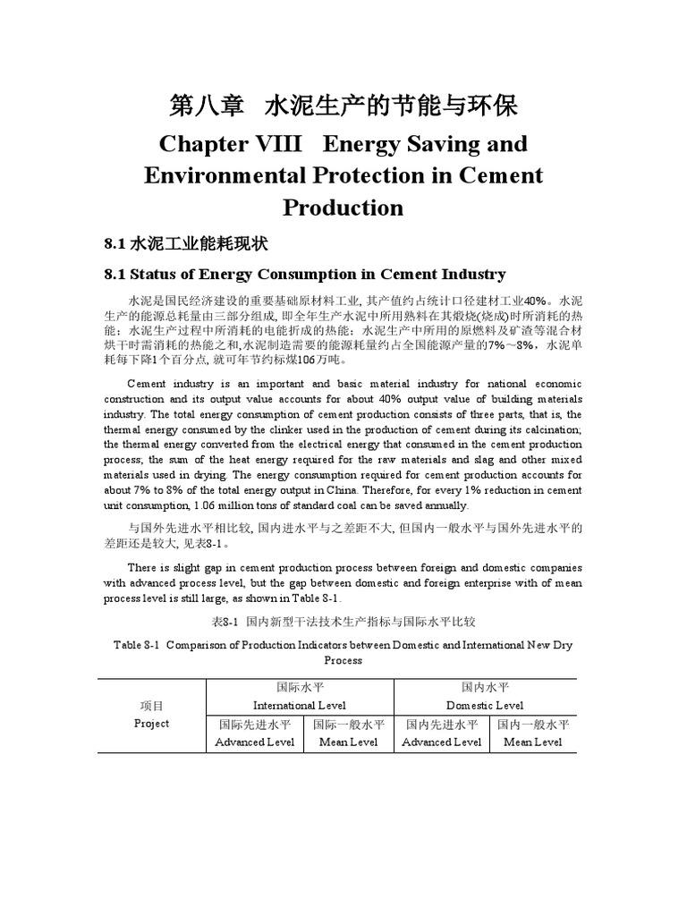 Cement Production: Energy & Environment | PDF | N Ox | Cement