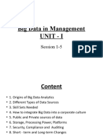 Big Data in Management Unit - I: Session 1-5