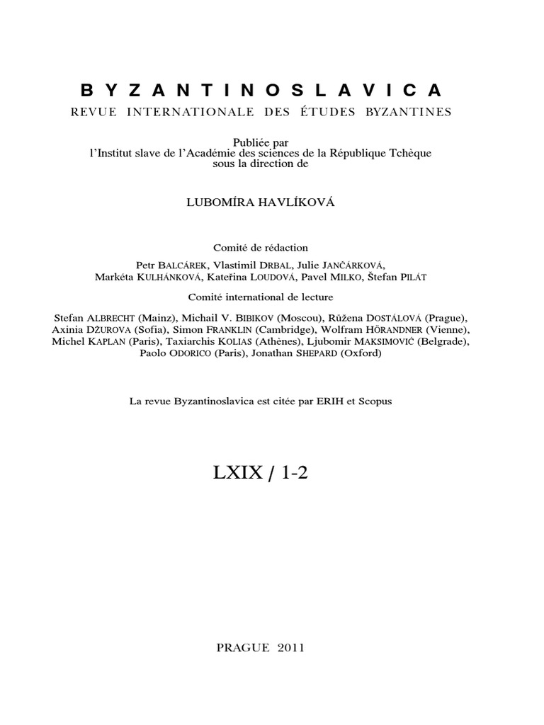Byzslav 69 1 2 11 Pdf Prague Empire Byzantin