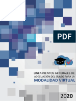 Lineamientos Generales de Adecuación Del Sílabo para La Modalidad Virtual