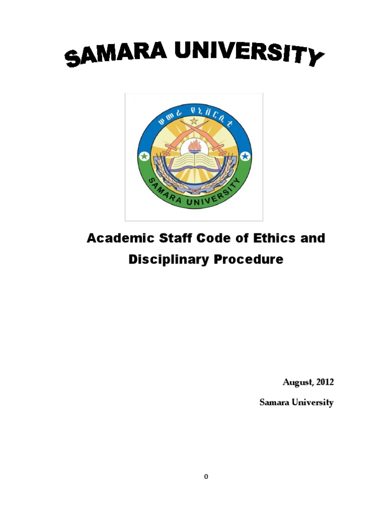 SU Academic Staff Code of Ethics and Procedure | PDF | Sexual ...