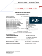 Consideraciones Generales Feria de Ciencias y Tecnologia PDF