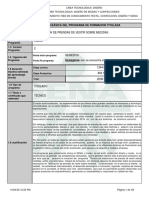 Informacion Básica Del Programa de Formacion Titulada: Elaboracion de Prendas de Vestir Sobre Medidas