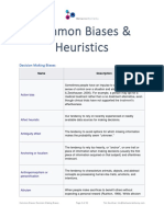 Common Biases and Heuristics PDF