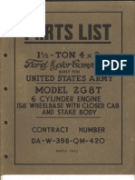2G8T 1942 - US Army - Ford Parts List