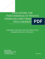 Evaluating The Performance of Private Financing and Traditional Procurement