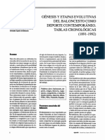 Génesis y Etapas Evolutivas Baloncesto PDF