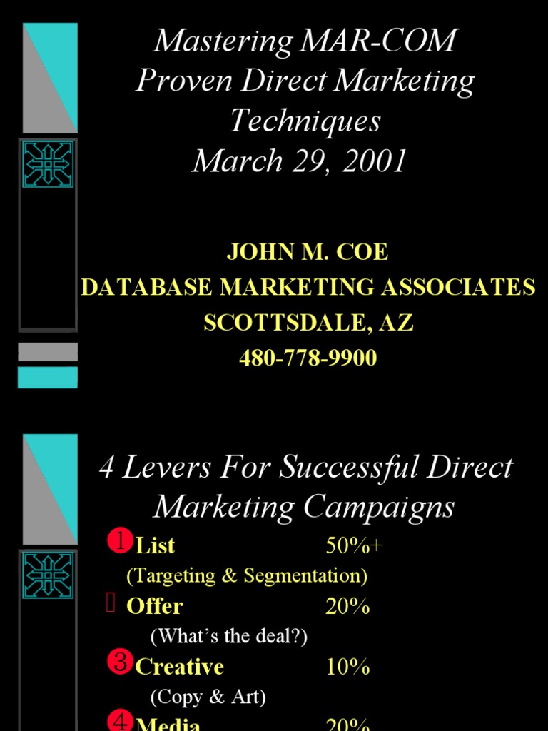Proven DM Techniques | PDF | Business | Market Segmentation
