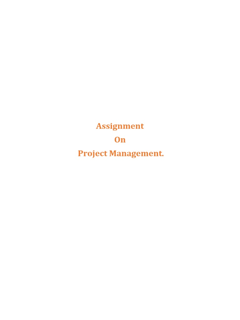 Project Management Assignment Overview | PDF