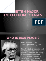 Piaget'S 4 Major Intellectual Stages