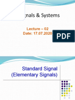 Lect 2 SS 17.07.2020 Elementary Signals