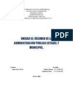 Unidad Iii Régimen de La Administración Pública Estadal y Municipal.