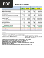 Pricing Calculation Sheet: Description Price /ton Price /500 Ton USD Rupiah USD Rupiah