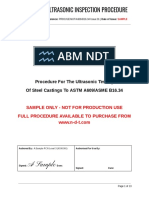 Sample Procedure For The Ultrasonic Testing of Steel Castings To ASTM A609/ASME B16.34