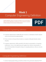 Week 1 Computer Engineering Definition