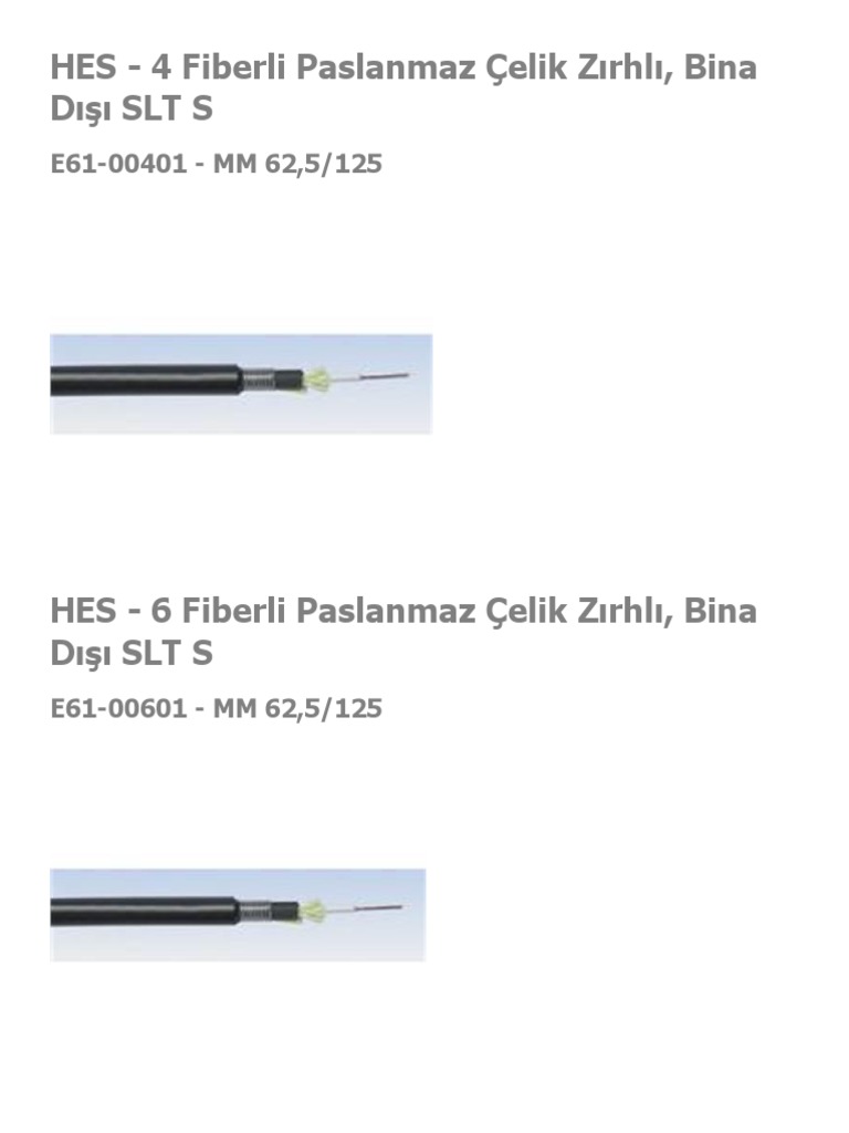 HES Fiber Optic Cables | PDF