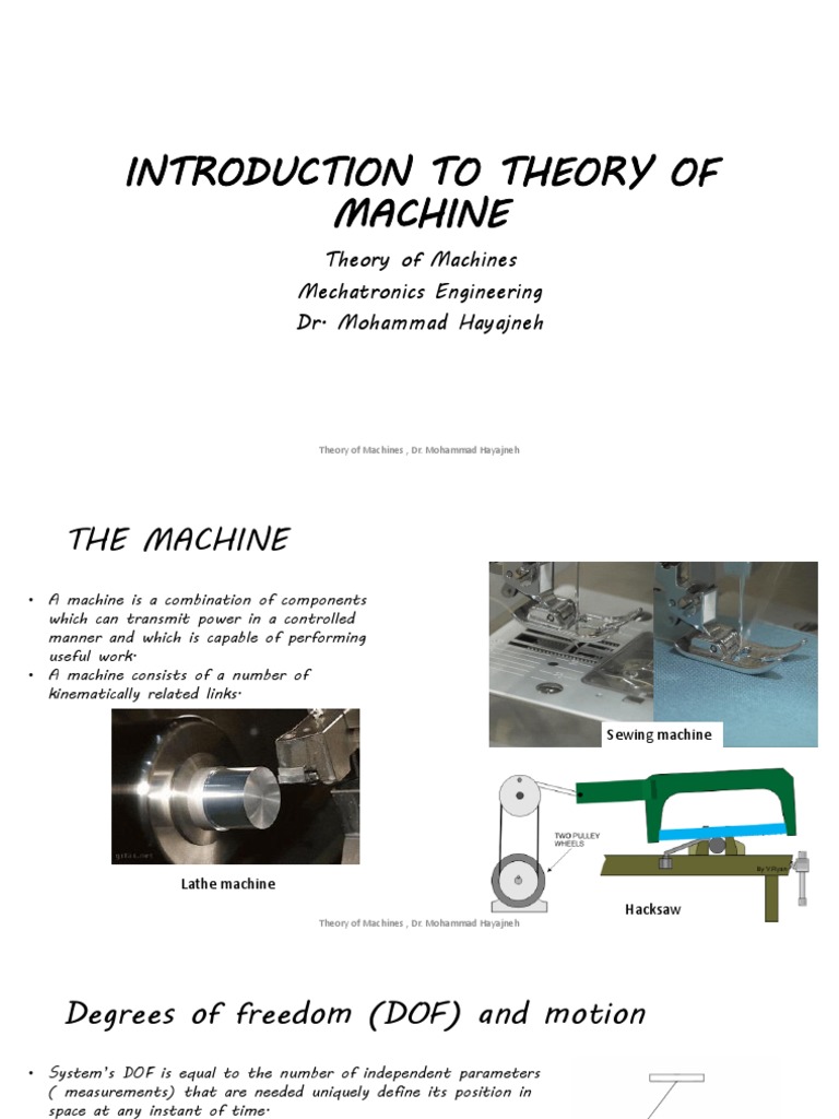 Introduction to Machine Theory Concepts | PDF | Machines | Kinematics