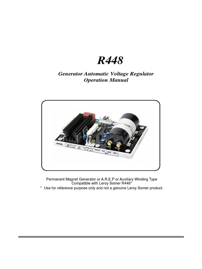 R448 AVR Operation Manual | PDF | Mains Electricity | Voltage