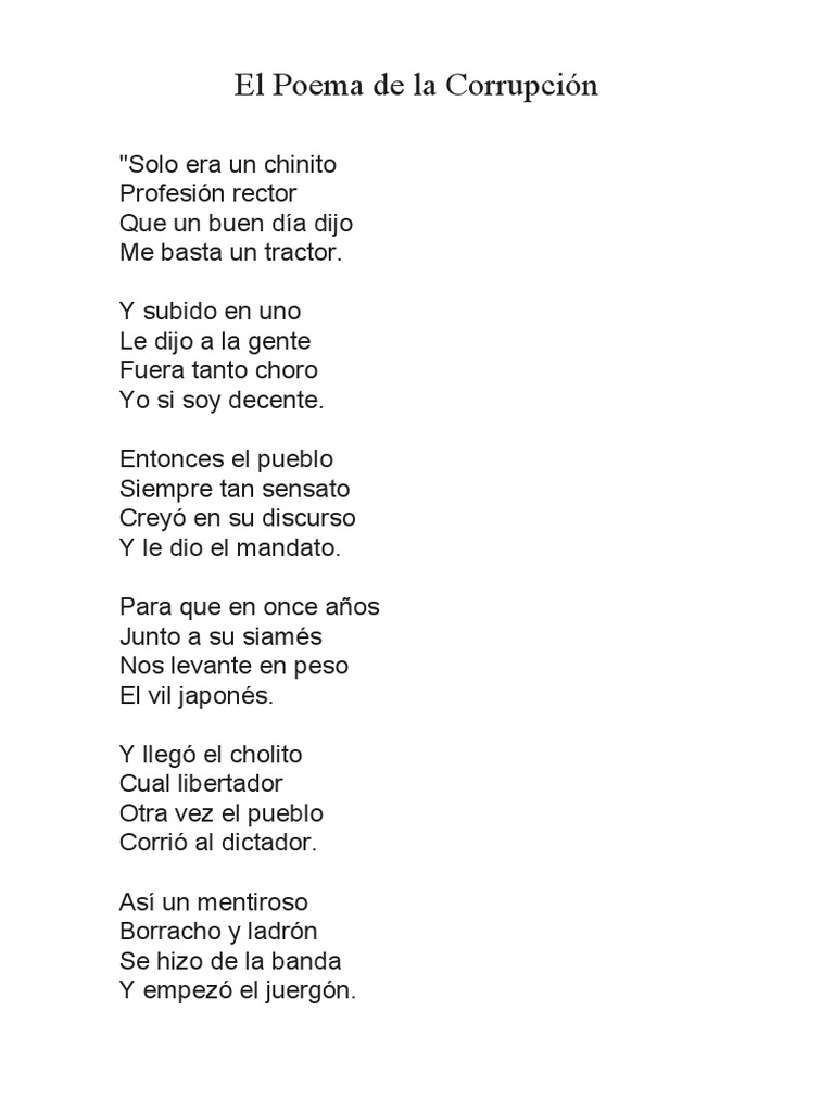 El Poema de La Corrupción | PDF