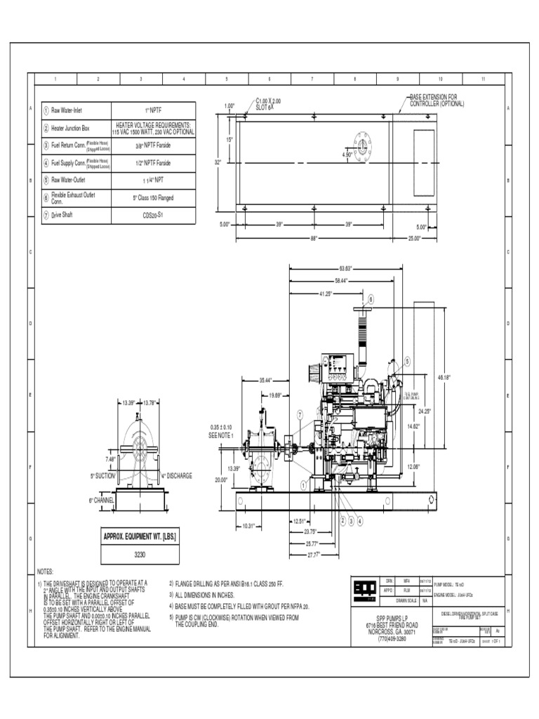 Diesel Fire Pump TE10D Specifications | PDF | Manual Transmission | Pump
