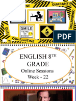 English 8th Grade - Online - Sessions - Week 22