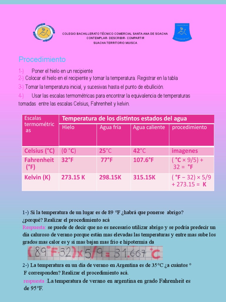Preguntas Para Pensar Pdf Celsius Temperatura