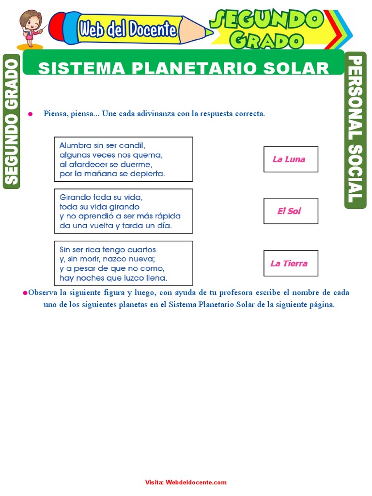 Sistema Solar De 2do Grado Solar System For 3rd Graders