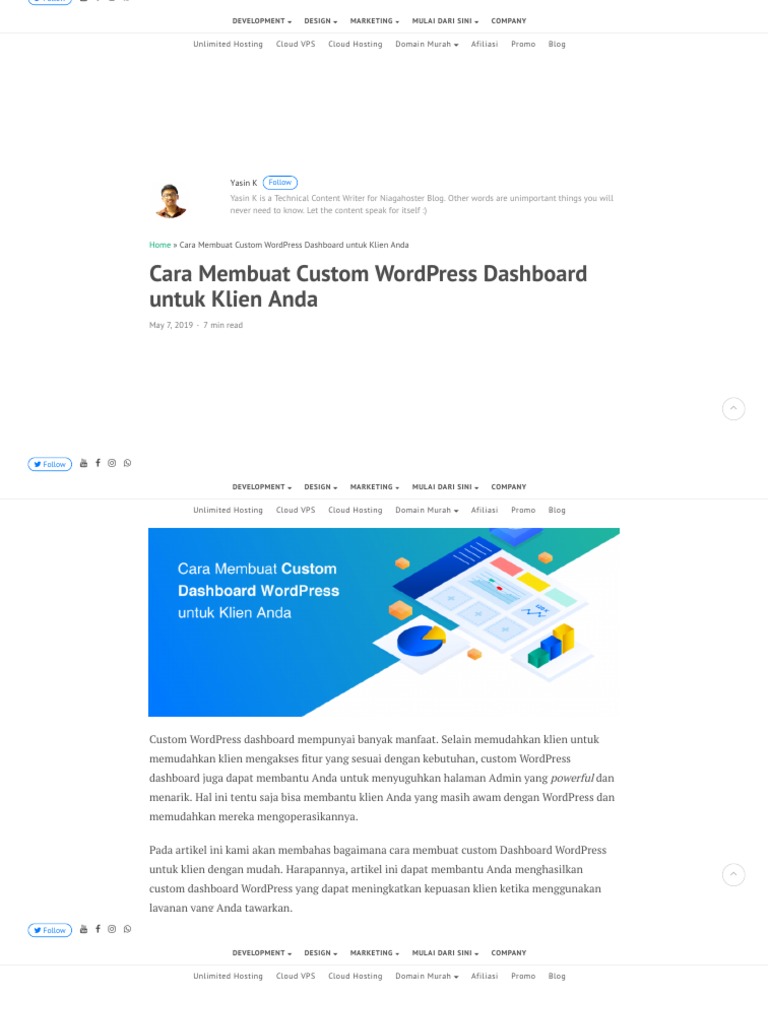 Cara Membuat Custom WordPress Dashboard Untuk Klien Anda | PDF