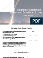 The Rectangular Coordinate System and Equations of Lines: College Algebra