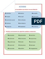 4° Ficha La Tildación de Las Palabras Compuestas PDF