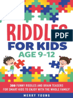 Riddles For Kids Age 9-12 - 300 Funn