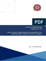 Guía - Aprendizaje - Costos y Presupuestos - Semana N°04 - 2020-I