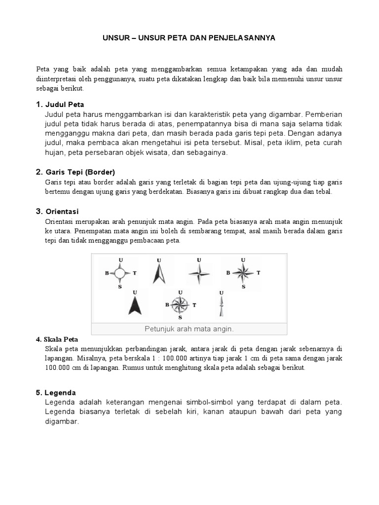 Unsur-Unsur Penting dalam Peta | PDF