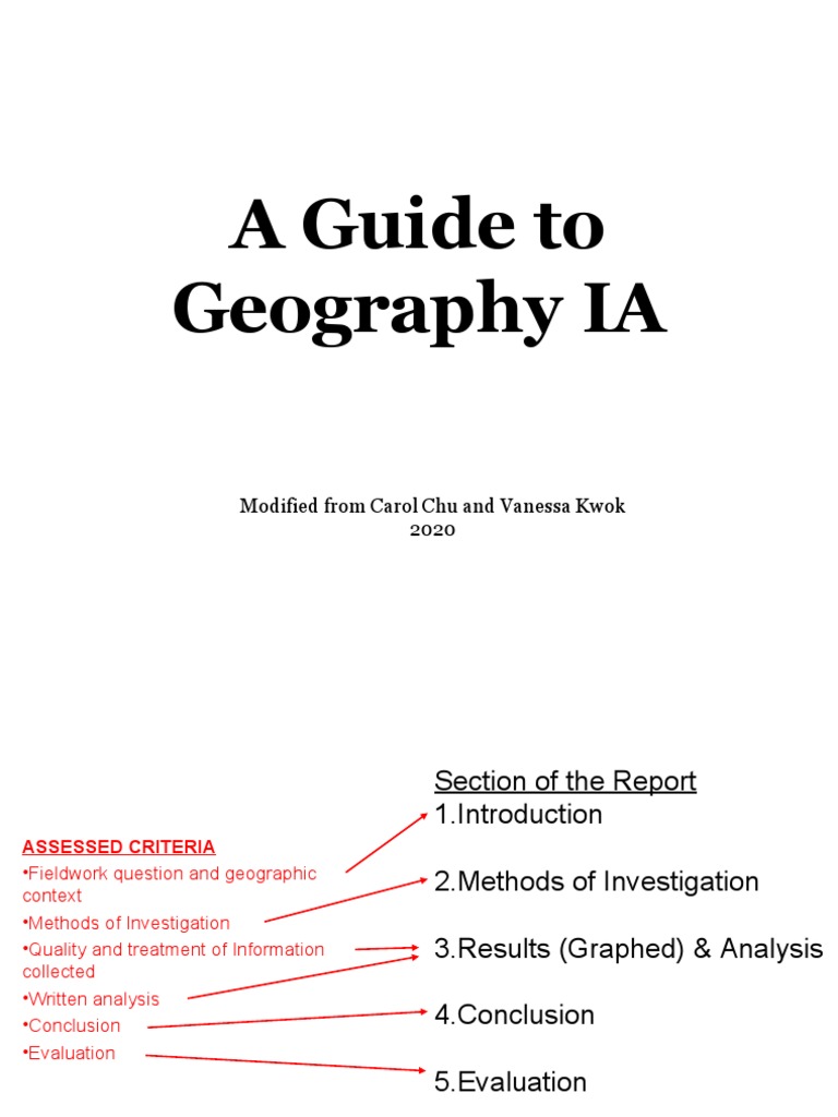 Geography Guide To IA PDF Hypothesis Statistical Hypothesis Testing