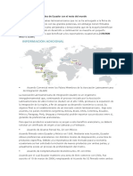 Negociaciones Comerciales de Ecuador Con El Resto Del Mundo