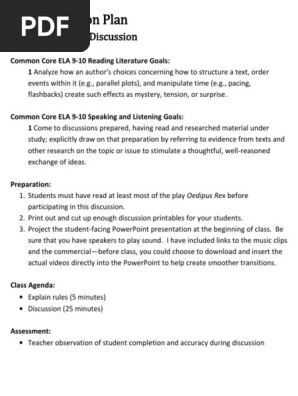 1 Football Discussion Protocol Teacher Lesson Plan