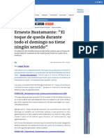 Expreso - Ernesto Bustamante - El Toque de Queda Durante Todo El Domingo No Tiene Ningún Sentido - Expreso