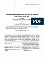 Dimensional Stability and Accuracy of Rubber Impression Materials