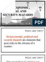 Socioeconomic, Political and Security Hazards