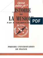 Champigneulle, Bernard - Histoire de La Musique (Que Sais-Je - ) 8th Edition (1981) PDF