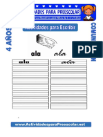 Actividades para Escribir para Niños de 4 Años PDF