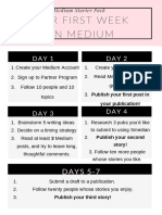 Your First Week On Medium: Day 1 Day 2