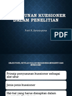 2019 PEMBUATAN QUESTIONNAIRE Dalam PENELITIAN PDF